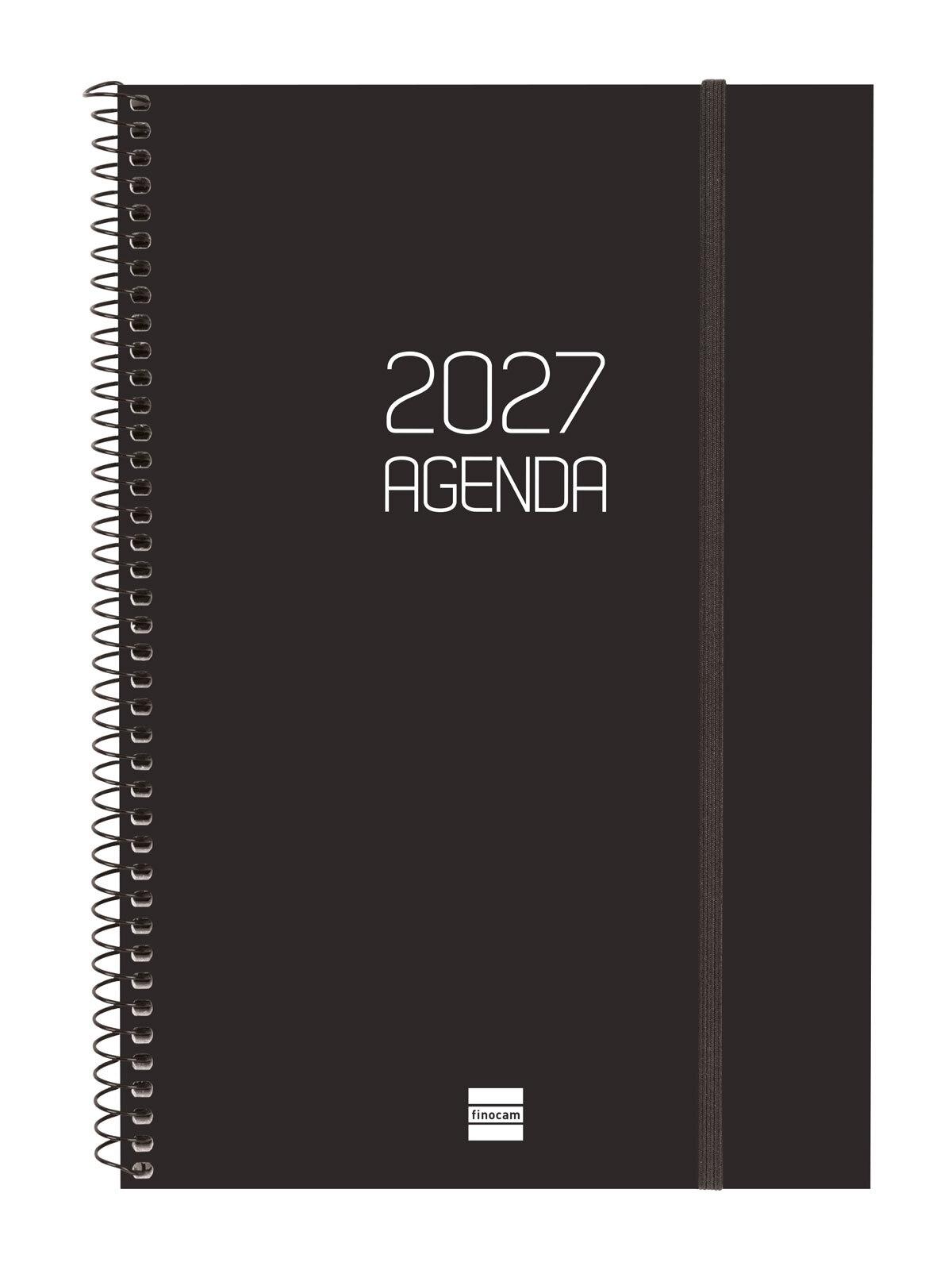 AGENDA ESPIRAL ANUAL 2027 BASICS OPAQUE E11 SVV 2027 NEGRO+   165x242 mm