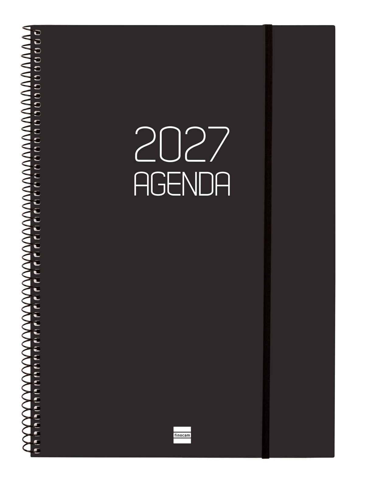 AGENDA ANUAL 2027 FINOCAM OPAQUE E40 210X297 SVV NEGRO
