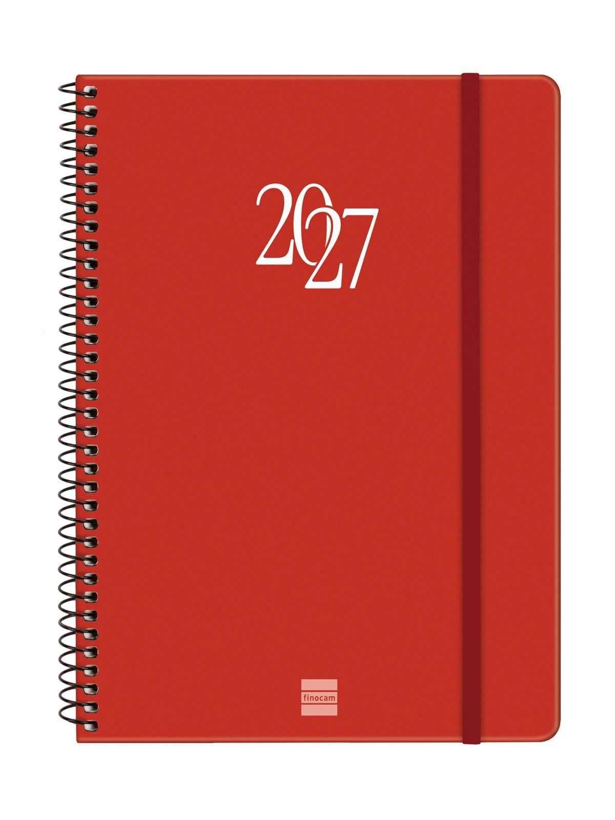 AGENDA ANUAL 2027 FINOCAM MY E10 155X212 SVH ROJO