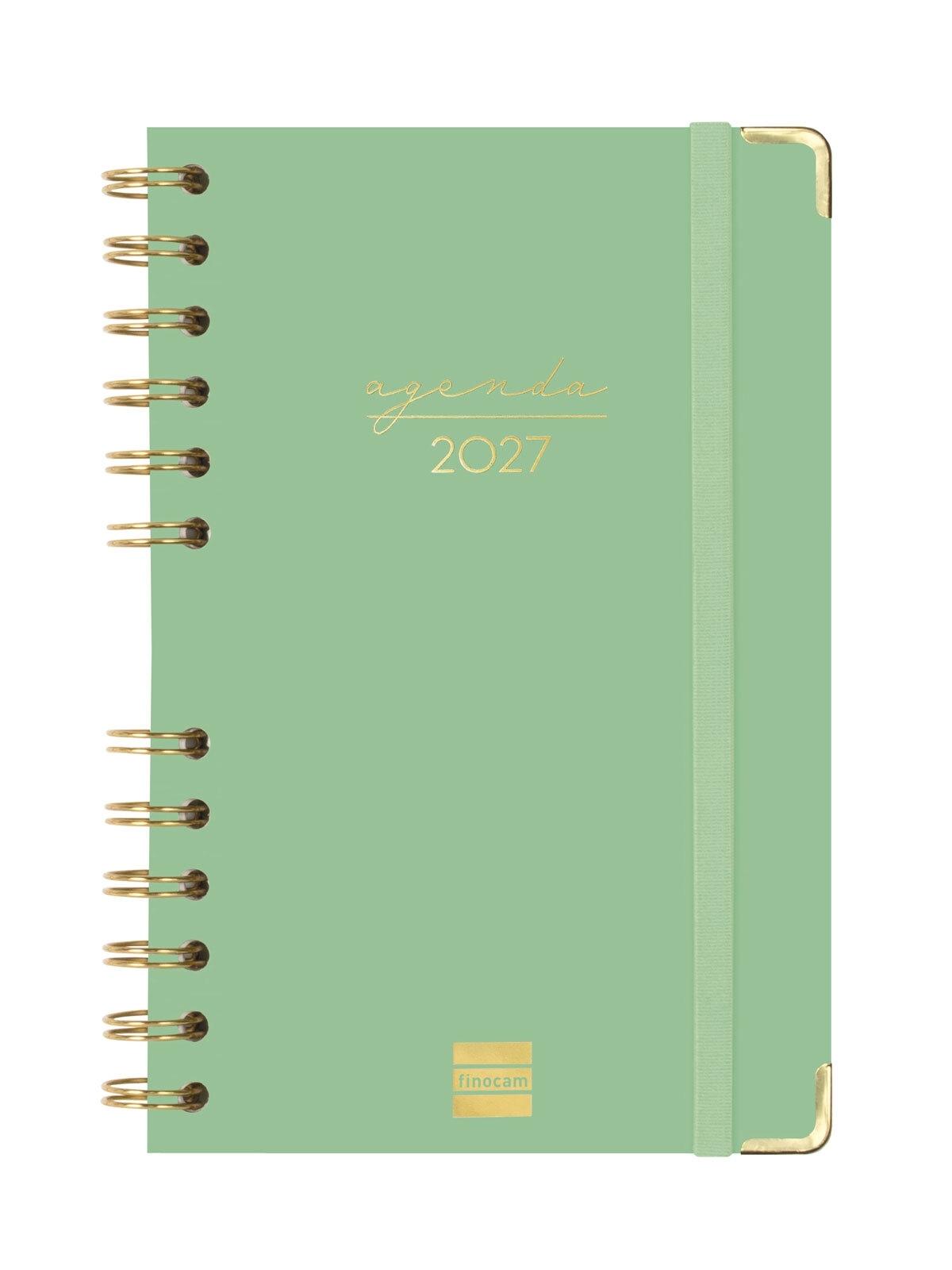 AGENDA ESPIRAL ANUAL 2027 TRENDY  ALMA E5 SVH 2027 VERDE+  117x181 mm