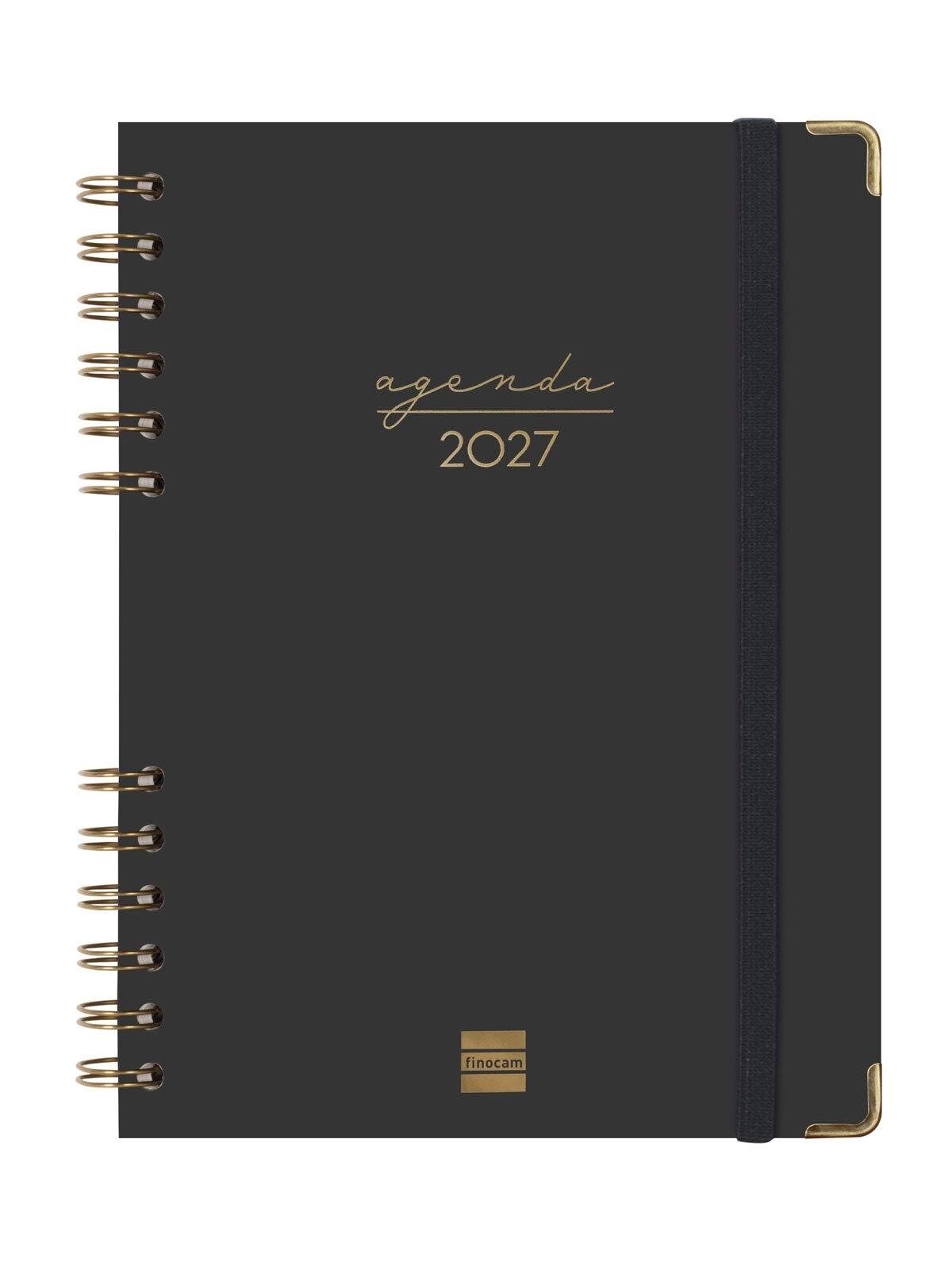 AGENDA ESPIRAL ANUAL 2027 TRENDY  ALMA E10 SVH 2027 NEGRO+  155x212 mm