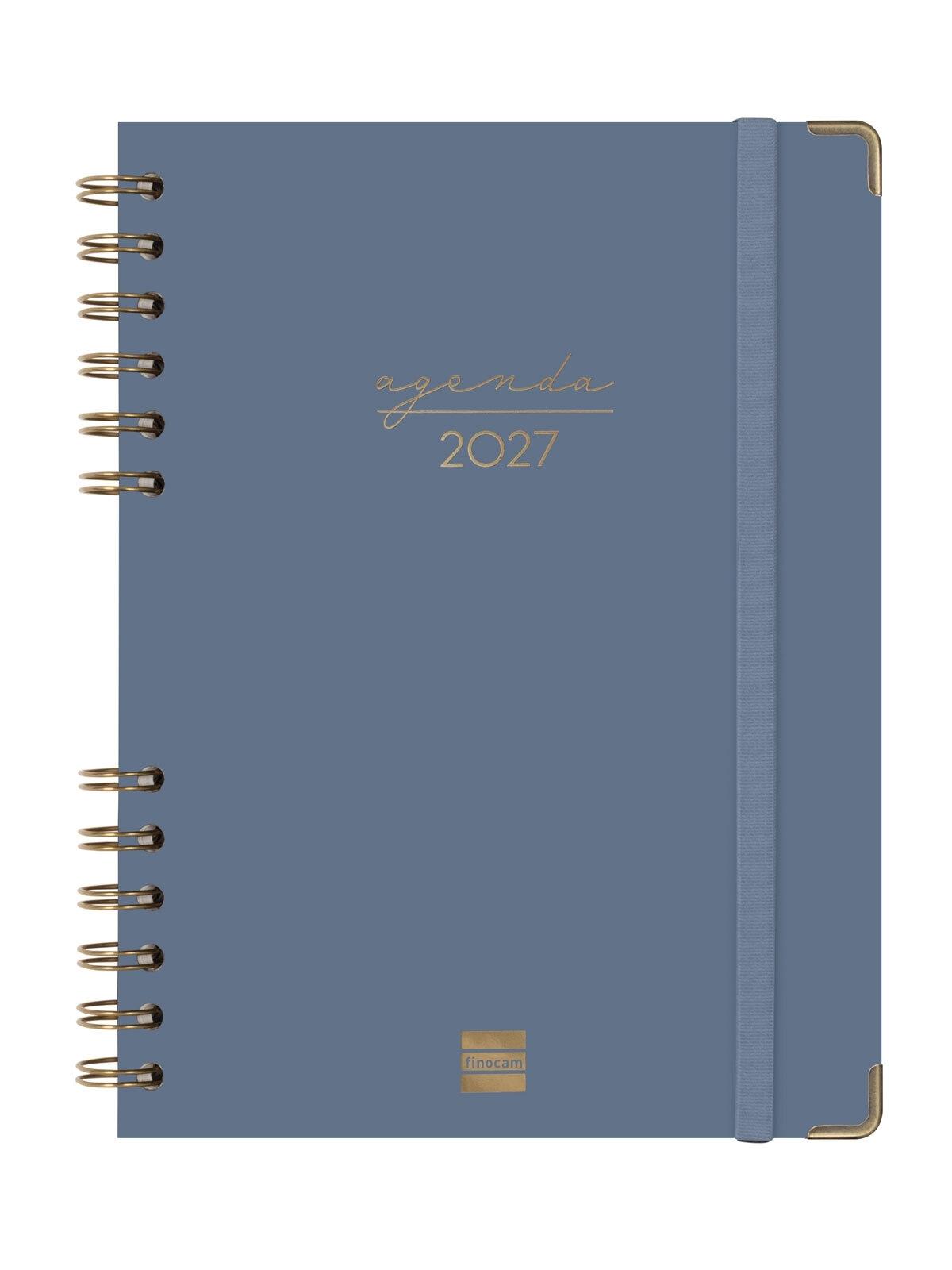 AGENDA ESPIRAL ANUAL 2027 TRENDY  ALMA E10 SVH 2027 AZUL+  155x212 mm