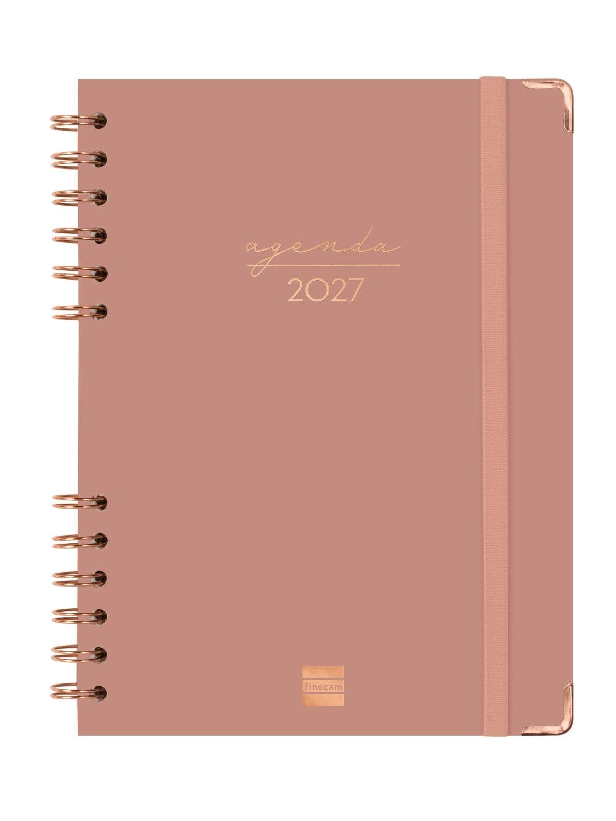 AGENDA ESPIRAL ANUAL 2027 FINOCAM ALMA E10 155X212 SVH ROSA