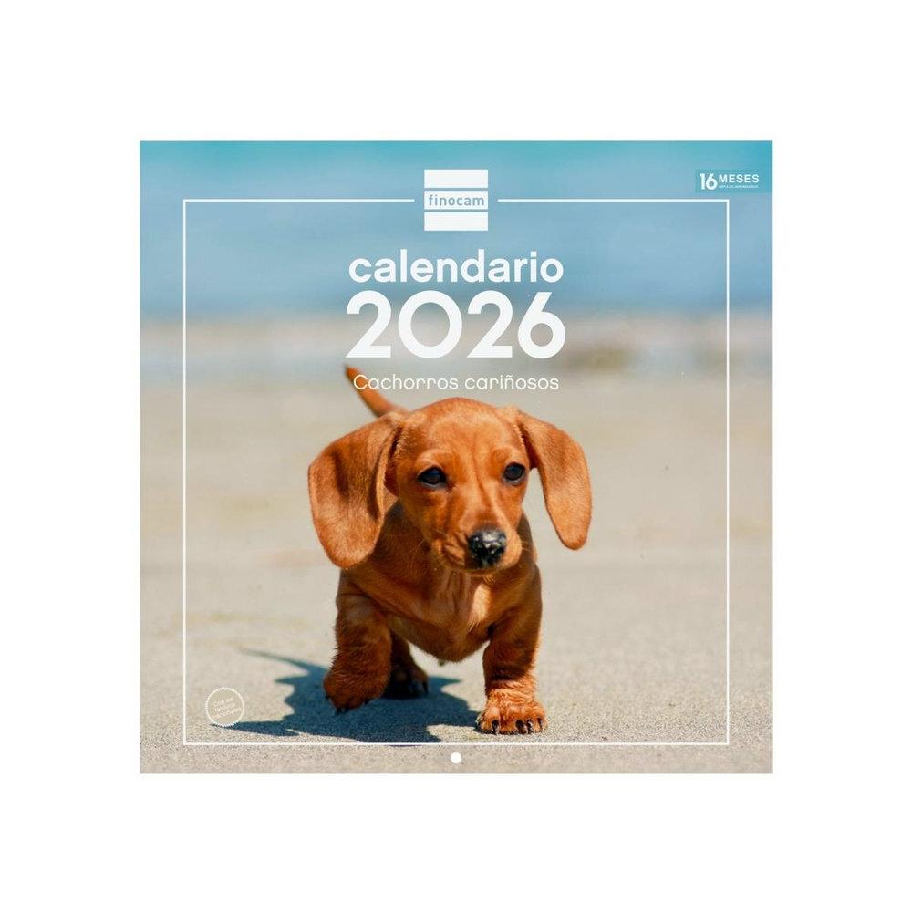 CALENDARIO PARED FINOCAM 2026 30X30 CACHORROS