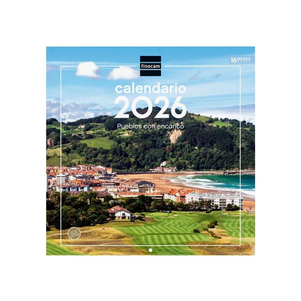 CALENDARIO PARED FINOCAM 2026 30X30 PUEBLOS ENCANTO