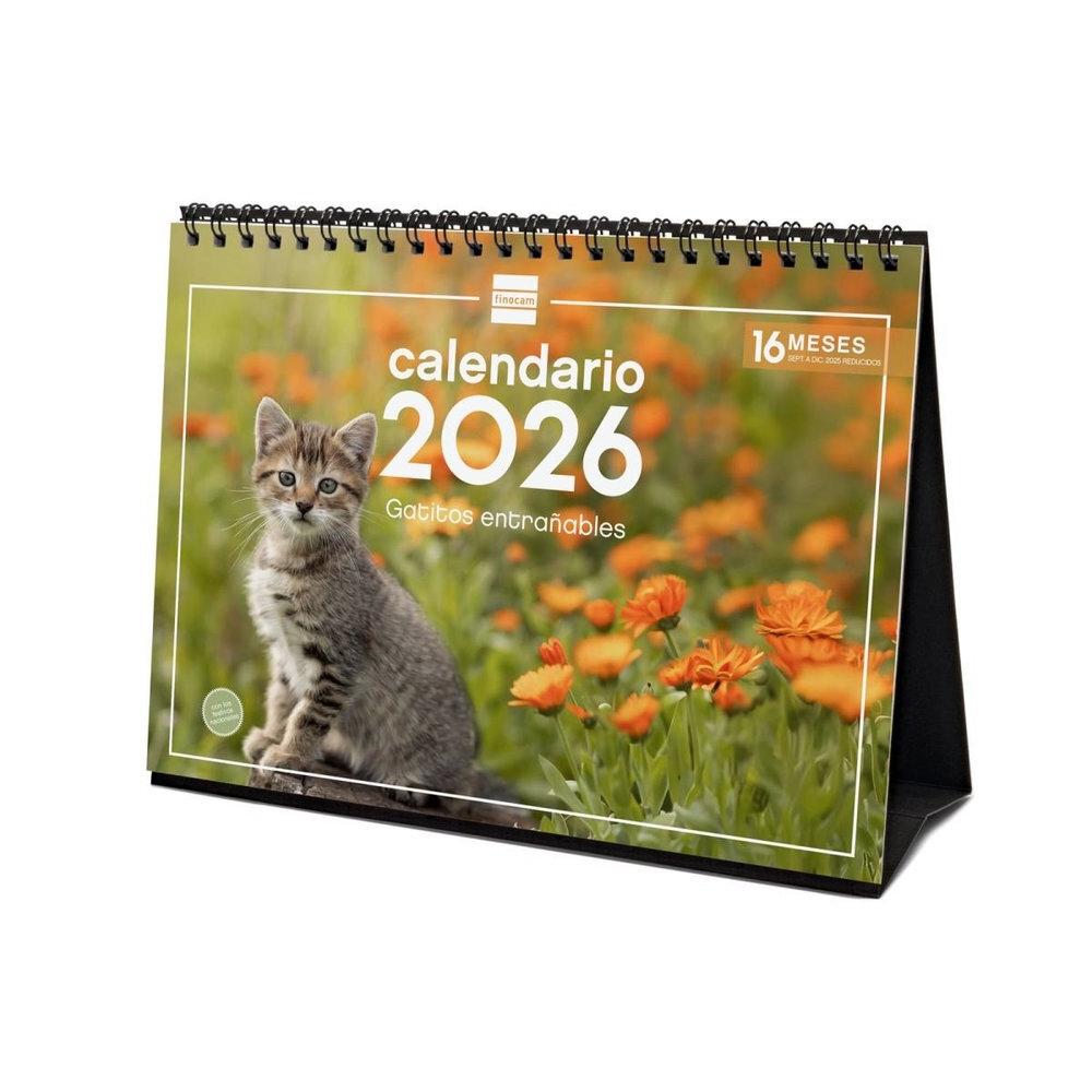 CALENDARIO SOBREMESA FINOCAM 2026 GATITOS