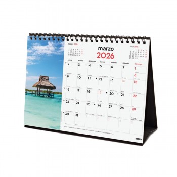 CALENDARIO SOBREMESA FINOCAM 2026 PAISAJES PARADISIACOS