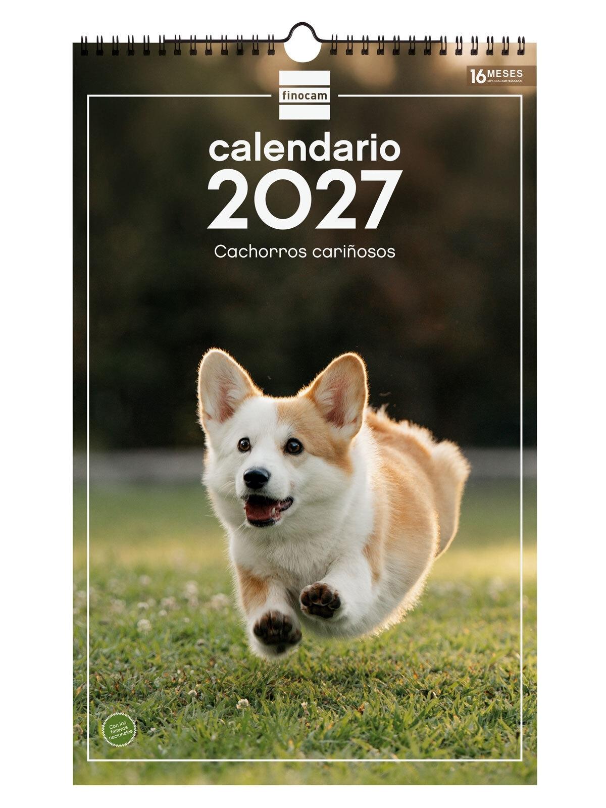 CALENDARIO PARED FINOCAM 2027 25X40 CACHORROS