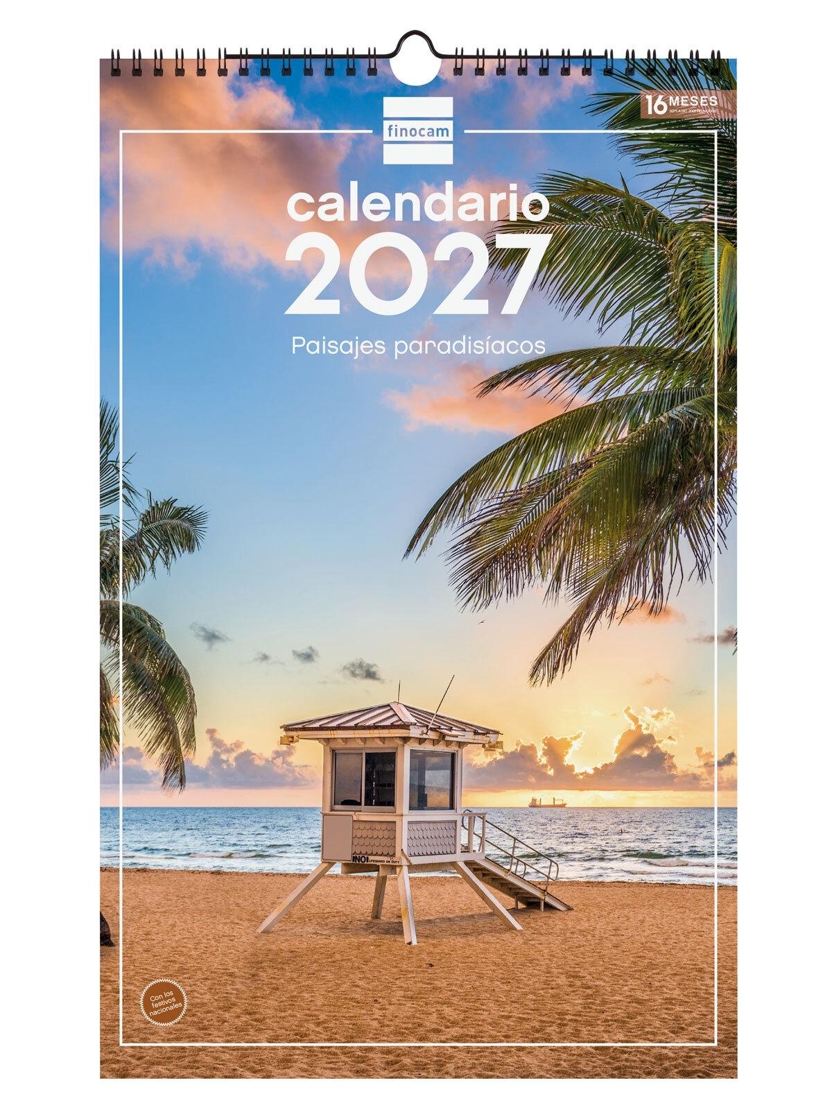 CALENDARIO PARED FINOCAM 2027 25X40 PARADISE