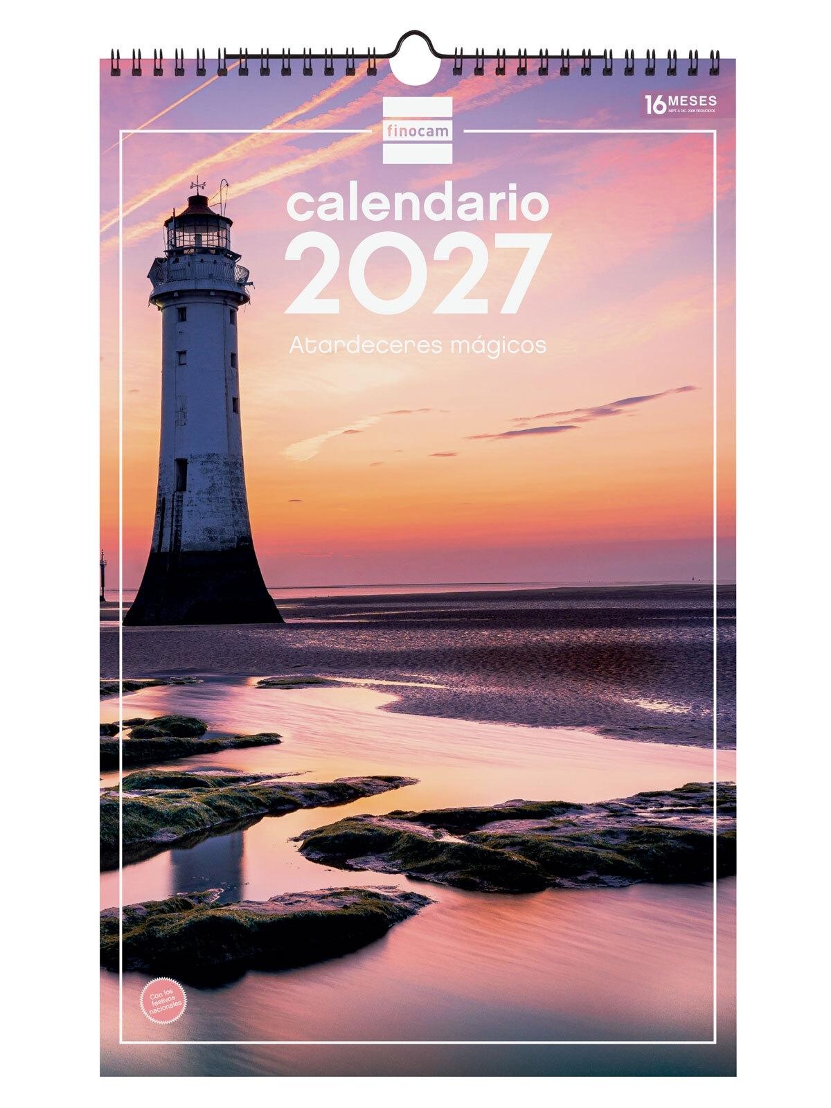 CALENDARIO PARED FINOCAM 2027 25X40 ATARDECERES