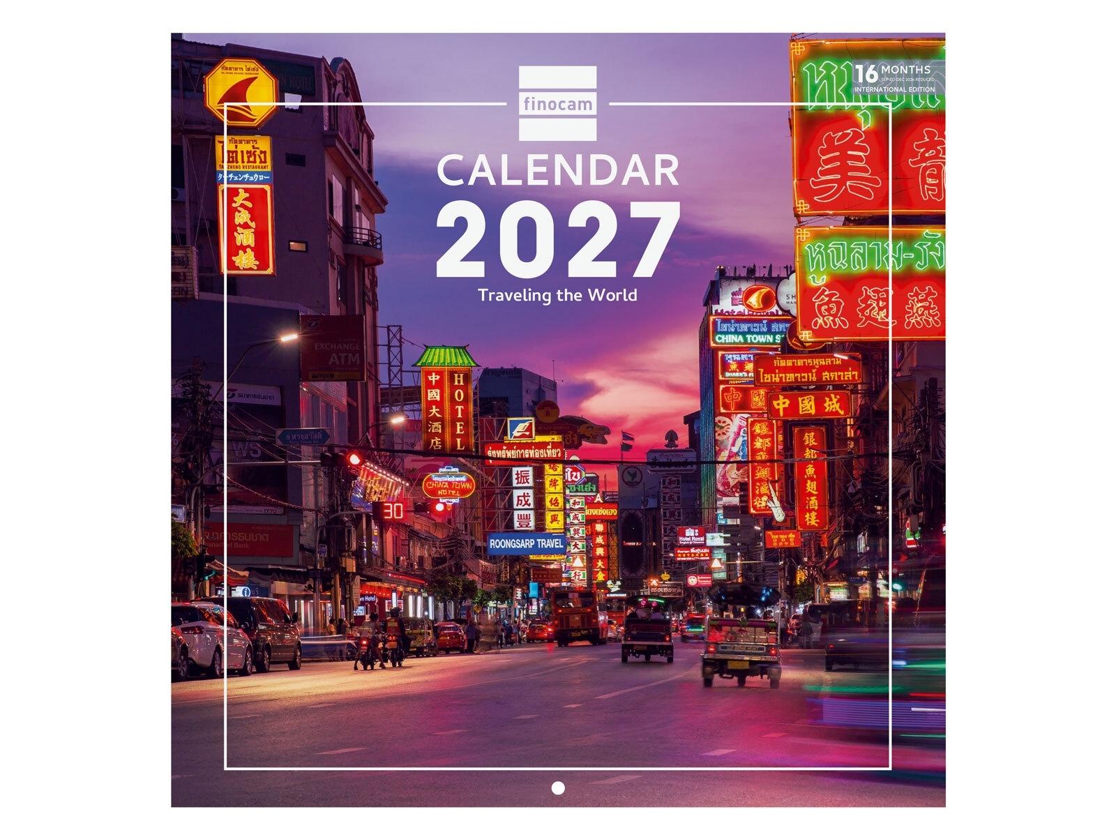 CALENDARIO ANUAL 2027  WALL CAL.30X30 2027 TRAVELING INTL+ 300x300 mm