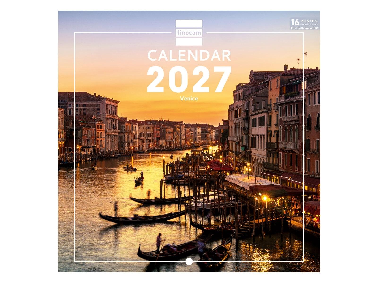 CALENDARIO PARED FINOCAM 2027 18X18 VENICE