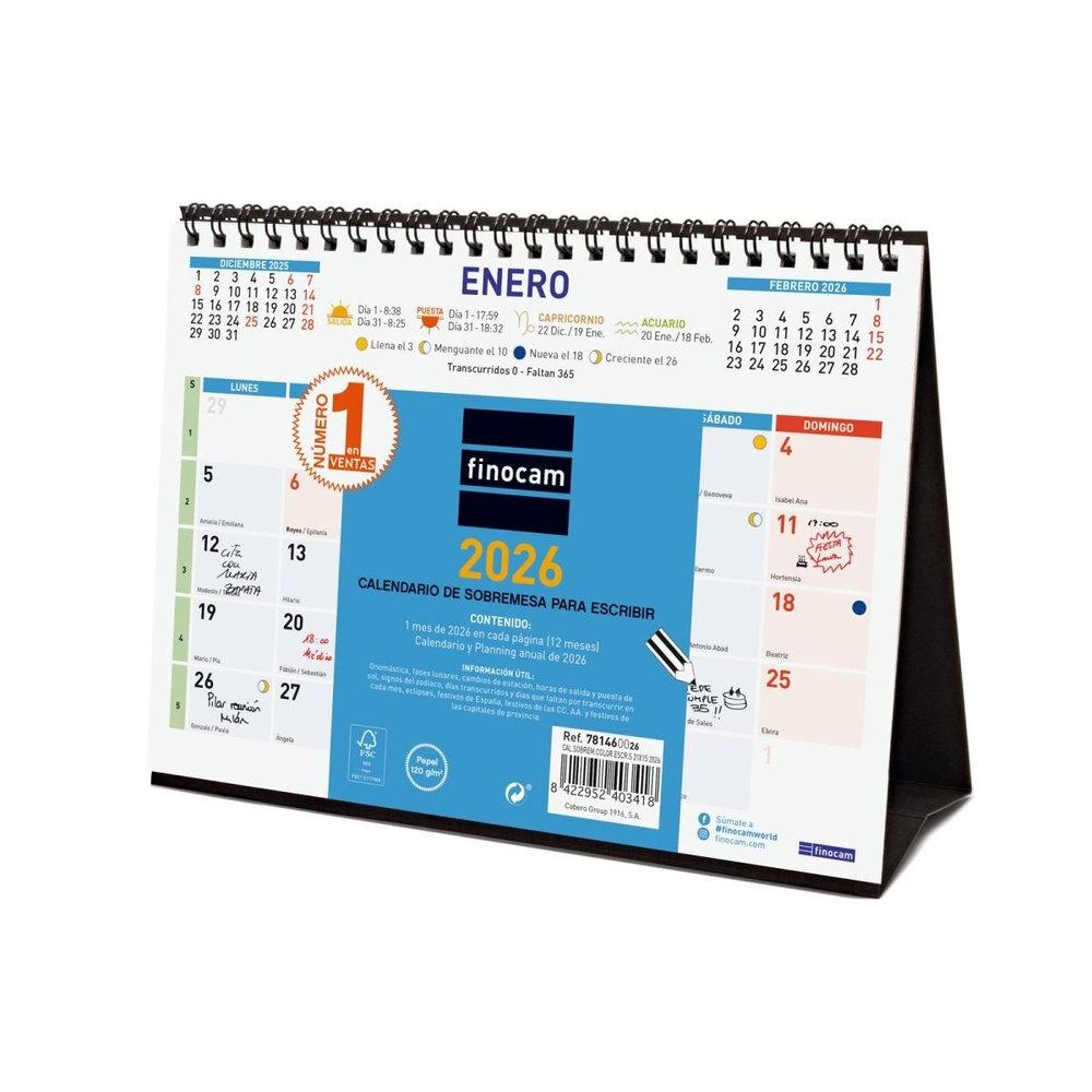 CALENDARIO SOBREMESA FINOCAM COLOR ESCRIBIR S 21X15 2026