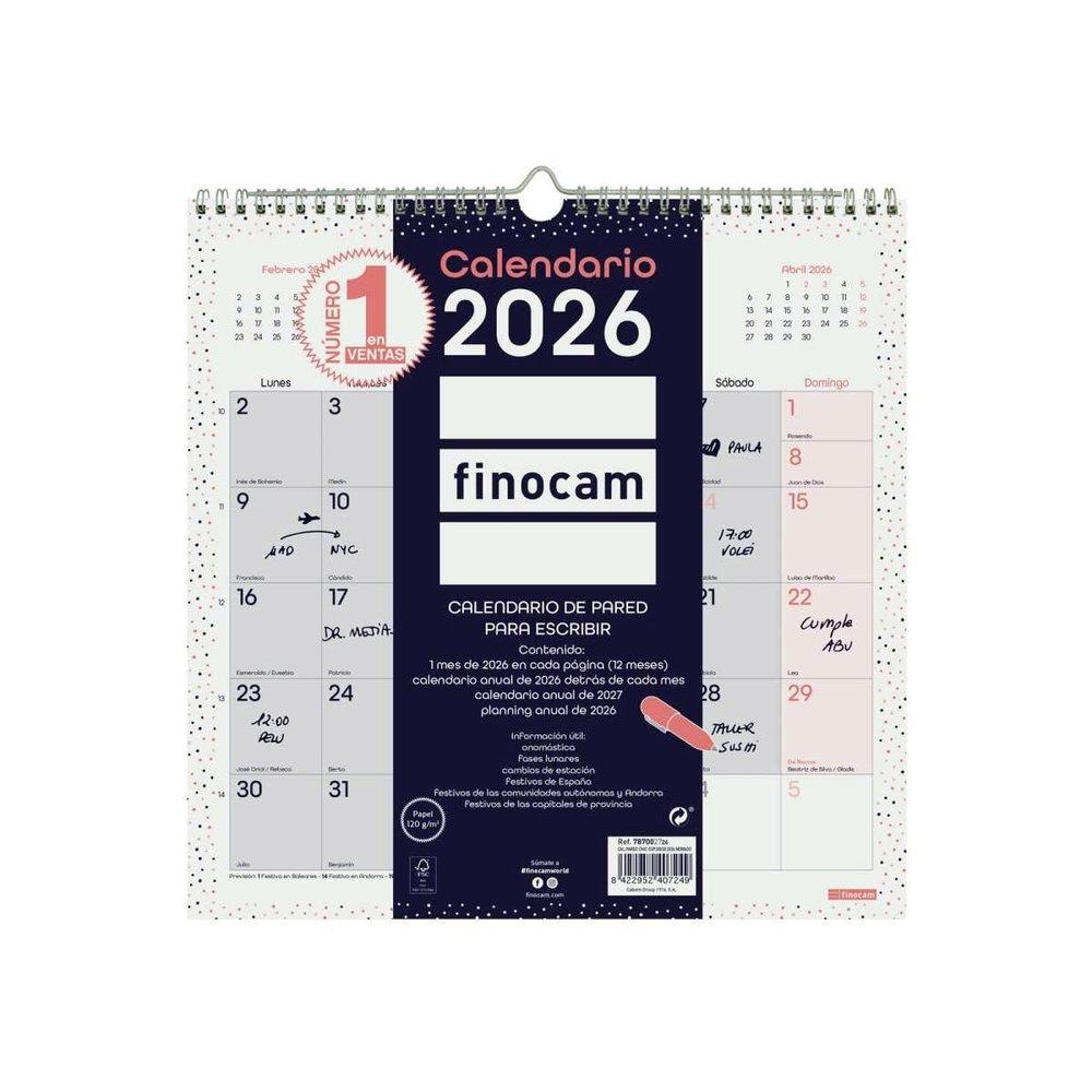 Calendario Pared 2026 30x30 color Morado