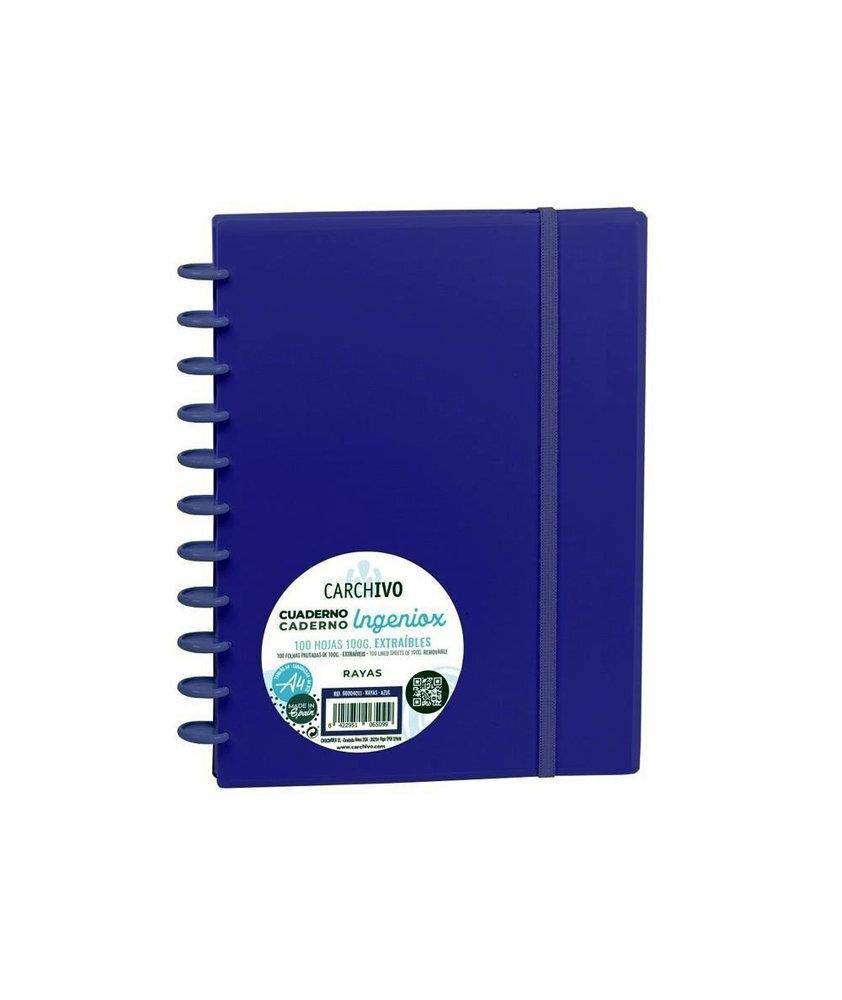 CUADERNO INGENIOX FOAM A4 80H CUADRICULA AZUL INTENSO