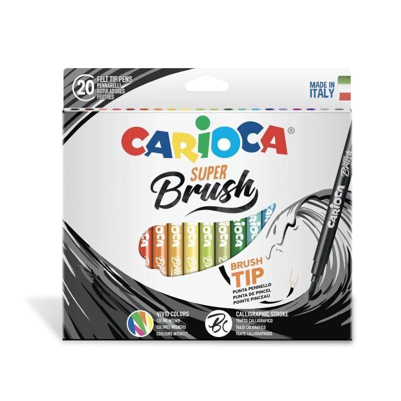 ROTULADORES PUNTA PINCEL 20 UNIDADES CARIOCA