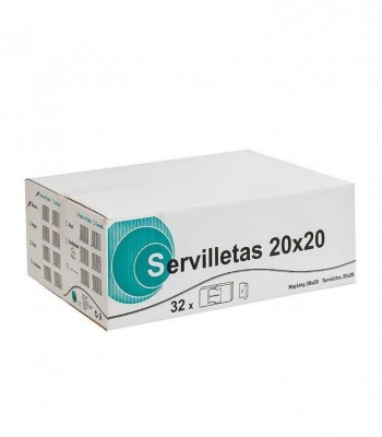 SERVILLETAS 2 CAPAS 20X20 - 100 UNIDADES HYGILANDER