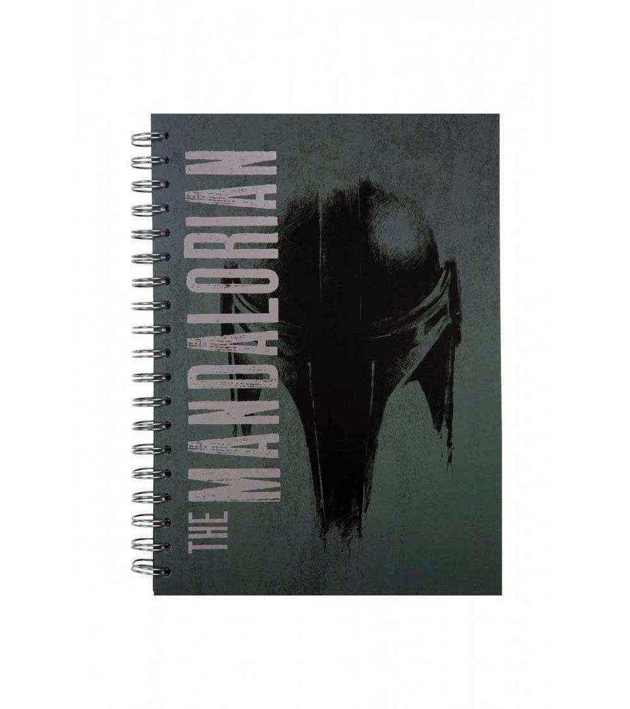 CUADERNO ESPIRAL B5 CUADRÍCULA BLACK COLLECTION MANDALORIAN
