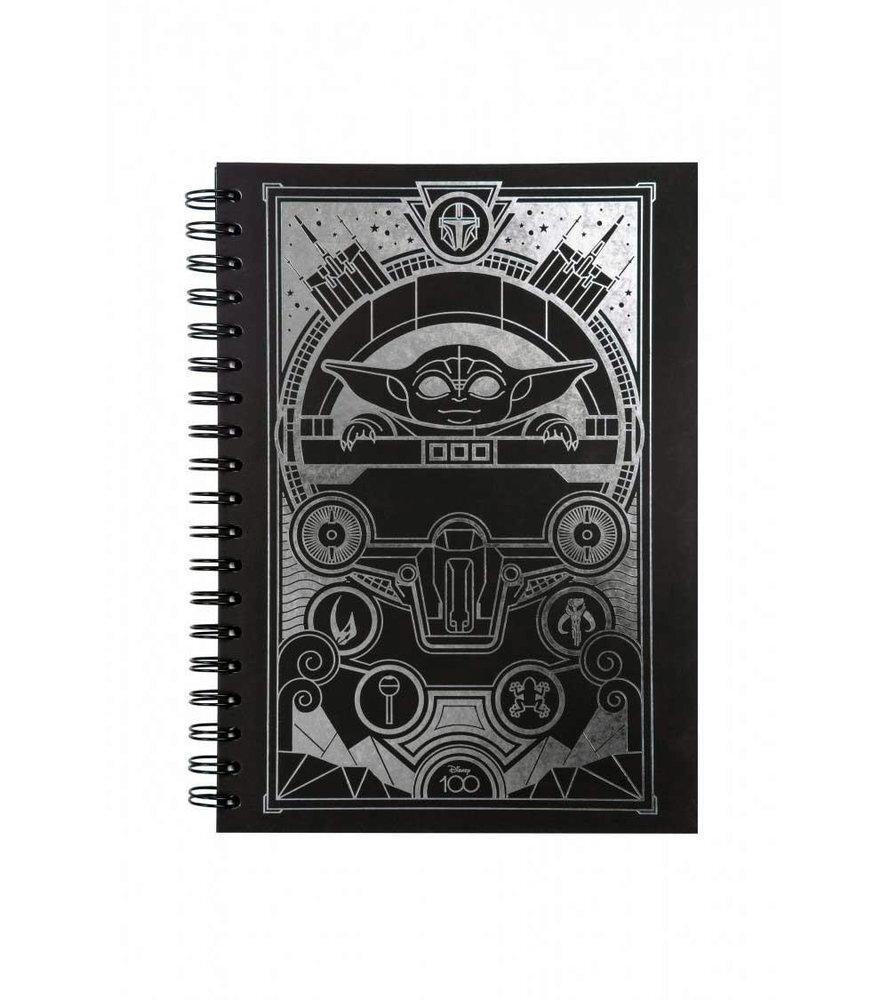 CUADERNO ESPIRAL B5 CUADRÍCULA BLACK COLLECTION MANDALORIAN