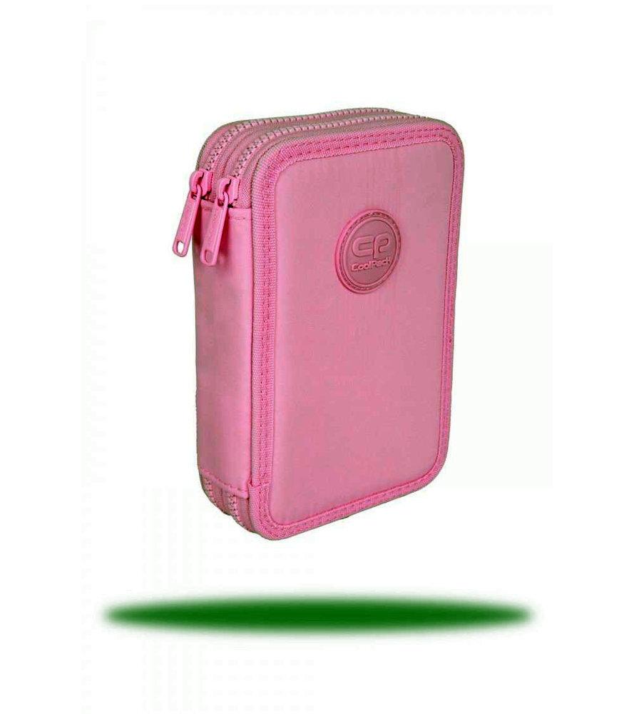 ESTUCHE PLUMIER DOS PISOS PASTEL POWDER PINK