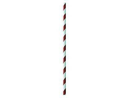 PAJITA DE PAPEL NUPIK ROJO/BLANCO PAQUETE DE 50 UNIDADES