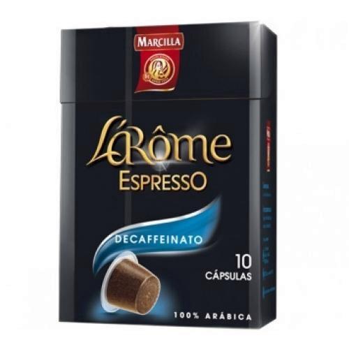 LAROME CAJA 10 CAPSULAS DE CAFE ESPRESSO DESCAFEINADO