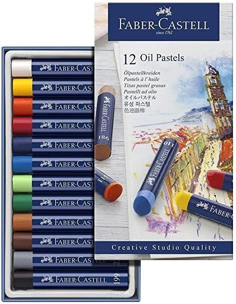 ESTUCHE 12 PINTURAS PASTEL AL OLEO CREATIVE STUDIO FABER CASTELL