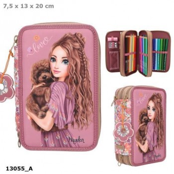 ESTUCHE PLUMIER TRIPLE FLORAL