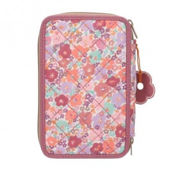 ESTUCHE PLUMIER TRIPLE FLORAL