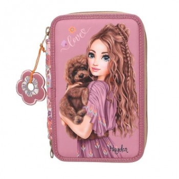 ESTUCHE PLUMIER TRIPLE FLORAL