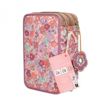 ESTUCHE PLUMIER TRIPLE FLORAL