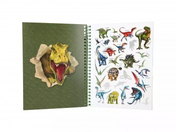 LIBRO DE COLOREAR CON LÁPICES DE COLORES DINO WORLD