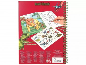 LIBRO DE COLOREAR CON LÁPICES DE COLORES DINO WORLD