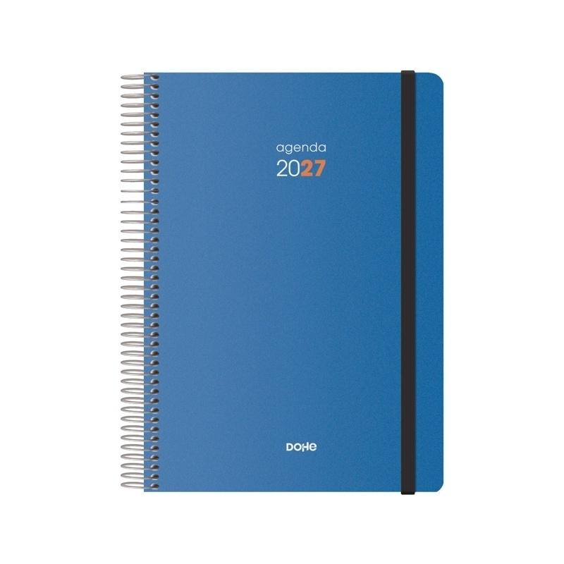 AGENDA ANUAL DOHE 2027 SYNCRO  SEMANA VISTA ESPIRAL 15 x 21 AZUL
