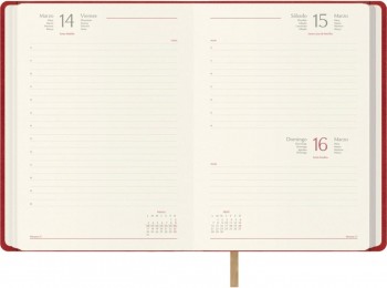 AGENDAS ANUALES 2026 SAMBA ROJO DÍA PÁGINA 15 x 21
