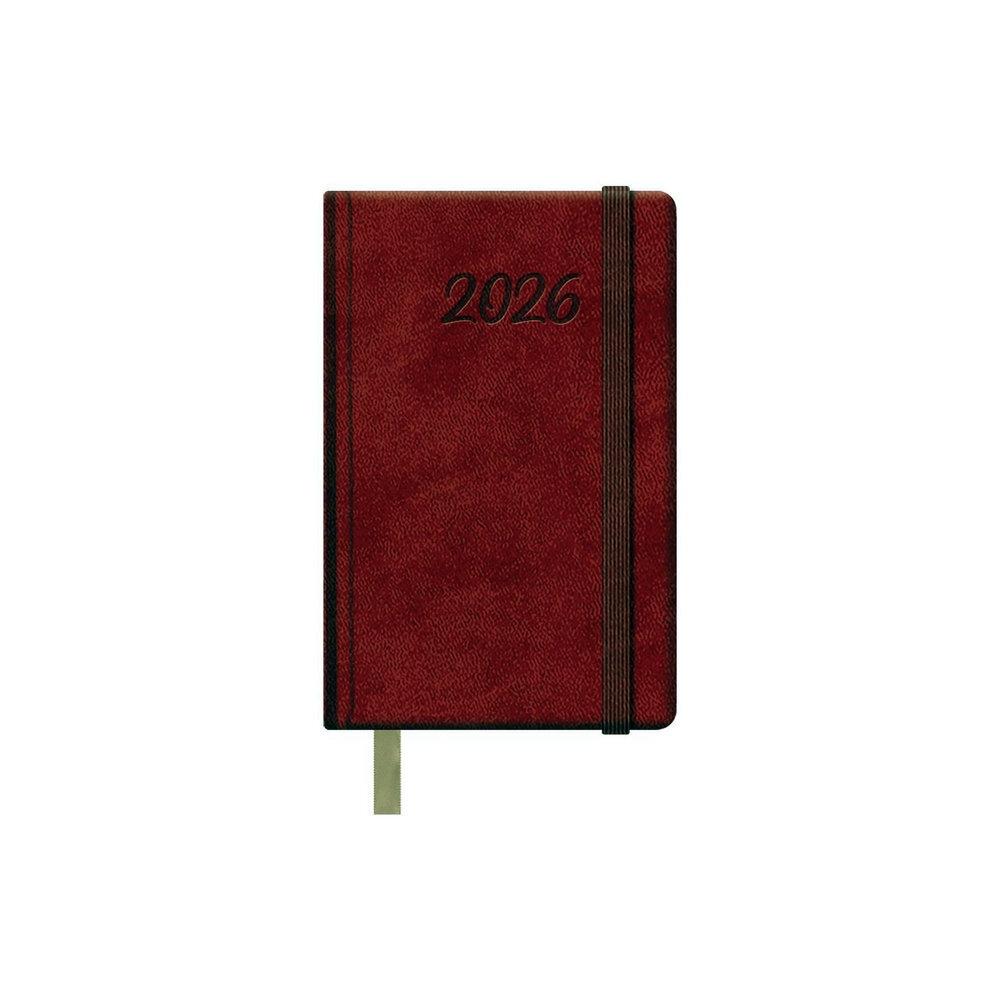 AGENDAS ANUALES 2026 SAMBA ROJO SEMANA VISTA BOLSILLO 8,5 x 13