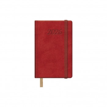 AGENDAS ANUALES 2026 SAMBA ROJO SEMANA VISTA BOLSILLO 8,5 x 13
