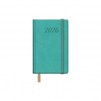 AGENDAS ANUALES 2026 SAMBA VERDE MENTA SEMANA VISTA BOLSILLO 8,5 x 13