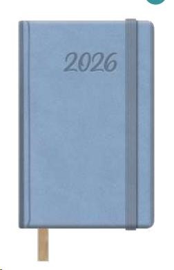 AGENDAS ANUALES 2026 SAMBA AZUL CLARO SEMANA VISTA BOLSILLO 8,5 x 13