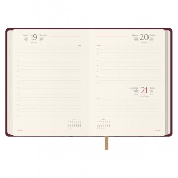 AGENDAS ANUALES 2026 BOLONIA BURDEOS DÍA PÁGINA 15 x 21