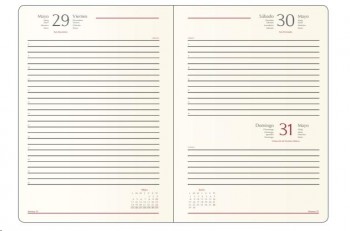 AGENDAS ANUALES 2026 BOLONIA GRIS DÍA PÁGINA 15 x 21