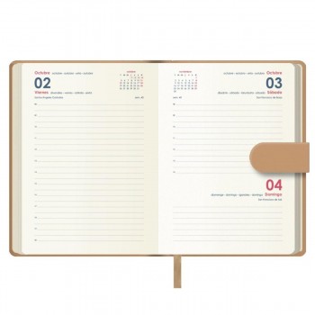 AGENDAS ANUALES 2026 PRETTY BEIGE DÍA PÁGINA 12,5 x 18