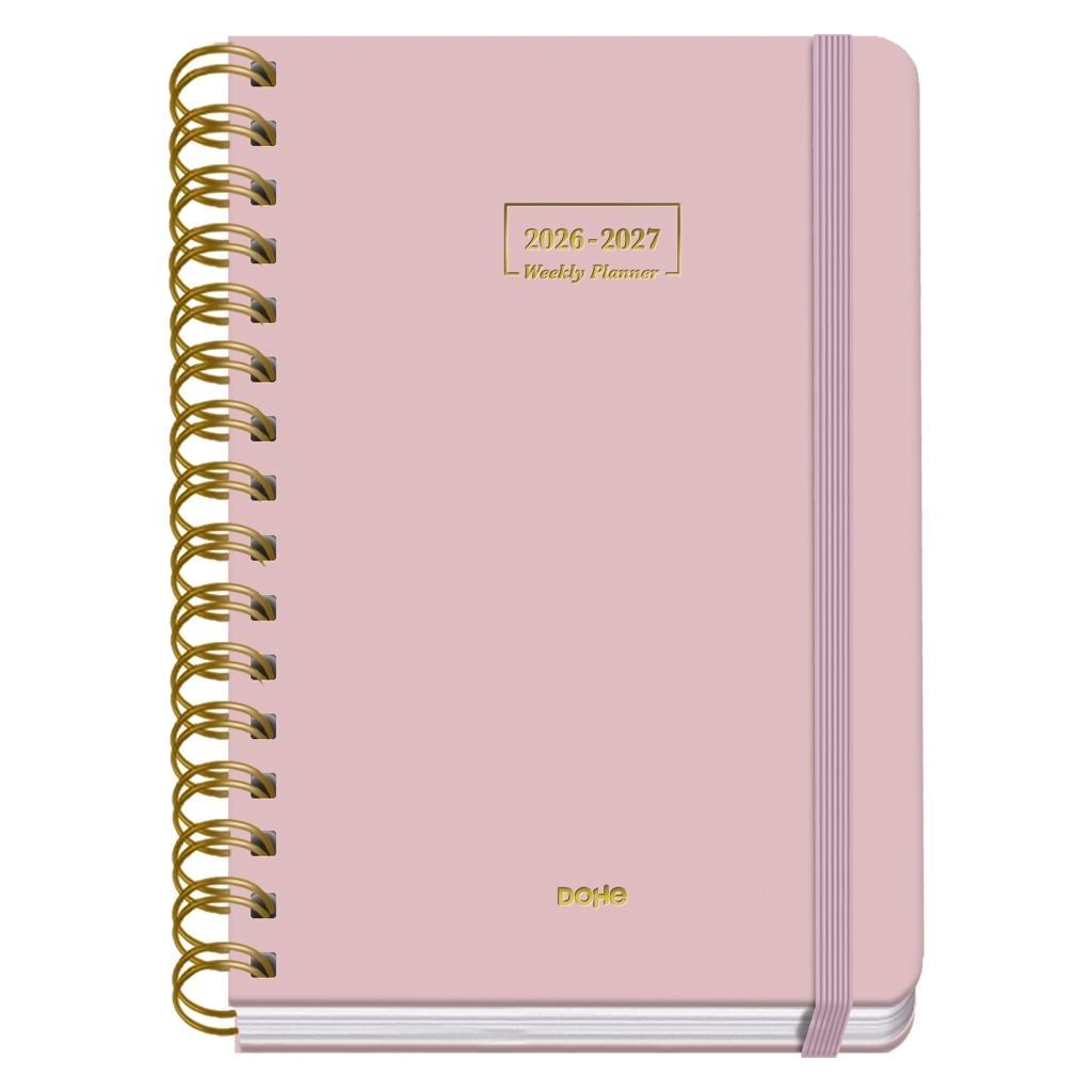 (26) AGENDA ESCOLAR 2026-2027 PREMIUM WIRE'O SEMANA VISTA ROSA A5 150 X 210