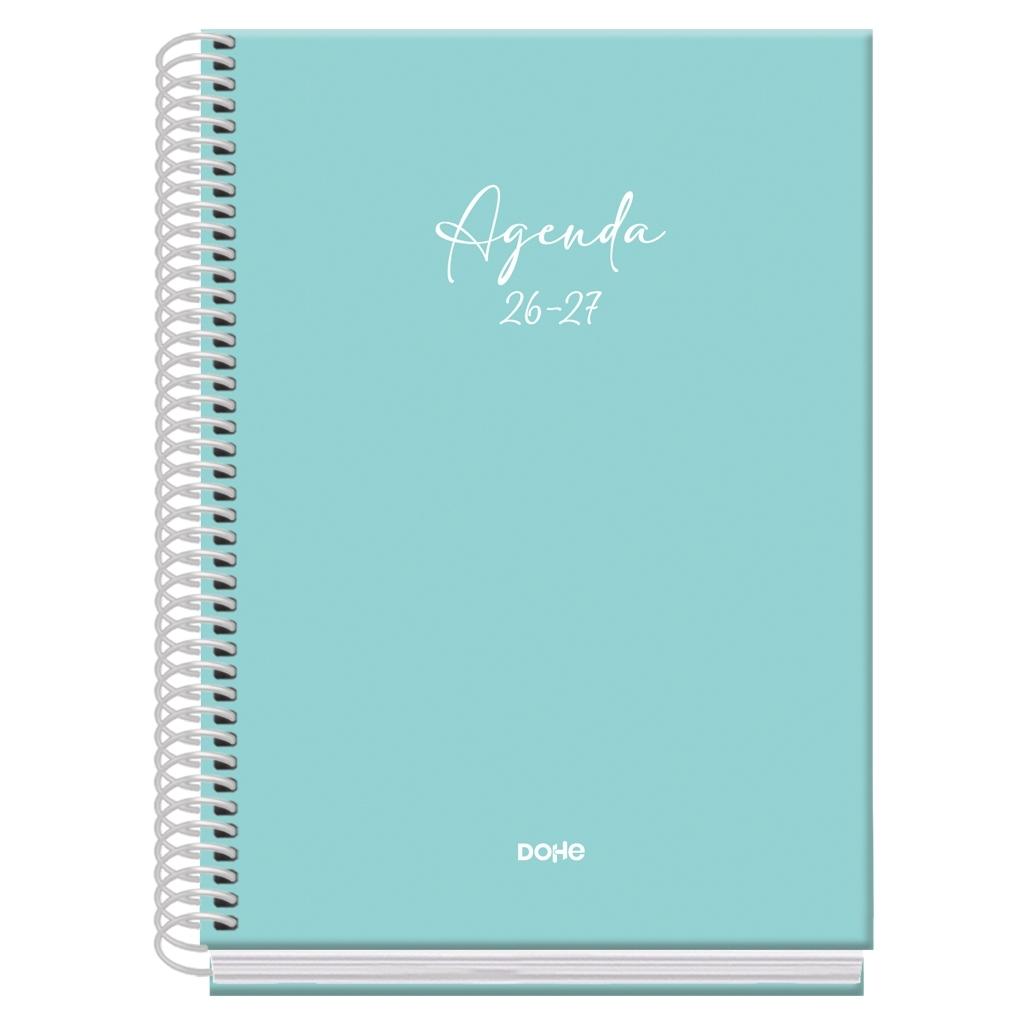 (26) AGENDA ESCOLAR 2026-2027 BASIC SERENITY ESPIRAL DÍA PÁGINA VERDE A5 150 X 210