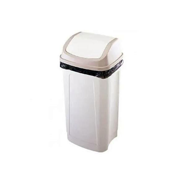 PAPELERA TAPA BASCULANTE 50L BLANCA HYGILANDER