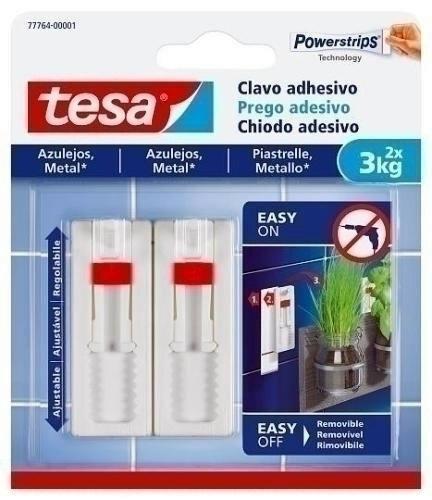CLAVO ADHESIVO TESA AJUSTABLE PARA AZULEJOS Y METAL 3 Kg