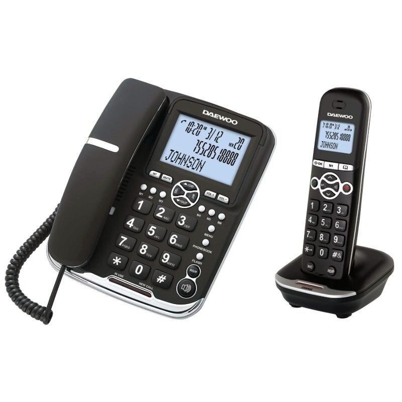 TELÉFONO COMBO DTD-5500 SOBREMESA+INALÁMBRICO DAEWOO
