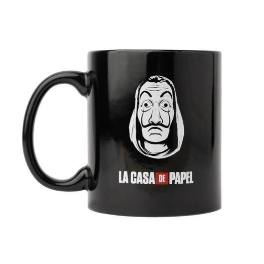 TAZA LA CASA DE PAPEL NEGRA MASCARA