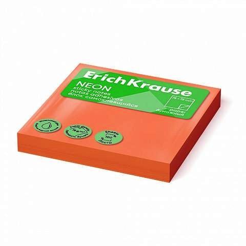 NOTAS ADHESIVAS BASICO COLOR NARANJA NEON 75X75 100H