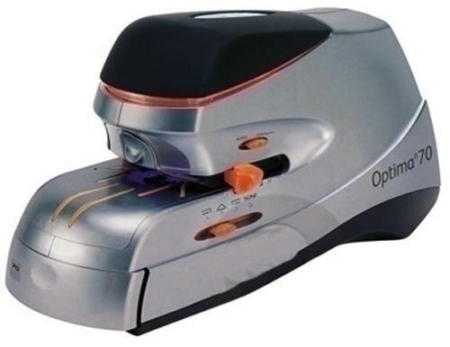 GRAPADORA ELECTRICA RAPID OPTIMA 70 HOJAS ADAPTADOR RED NEGRO/PLATA